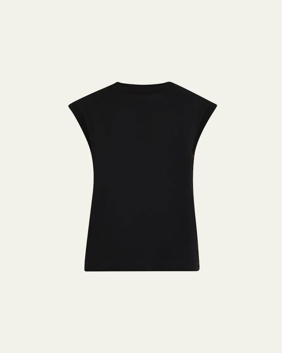 Leopard Pleated Back Muscle Tee